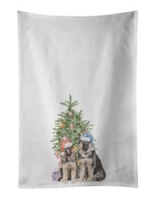 NEW German Shepherd Momma Baby Christmas Presents and Tree Kitchen Towel Set of 2 White Dish Towels Decorative Bathroom Hand towel for Hand, Face