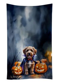 Chocolate Labradoodle Puppy Halloween Kitchen Towel Dish Cloths Guest Hand Towel Decorative Bathroom Towel for Face,Tea, Dishcloth, Kitchen and B