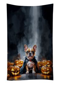 French Bulldog Puppy Halloween Kitchen Towel Dish Cloths Guest Hand Towel Decorative Bathroom Towel for Face,Tea, Dishcloth, Kitchen and Bath