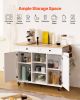 52in Kitchen Island Cart Rolling Storage Cabinet Table with Drawer Drop Leaf