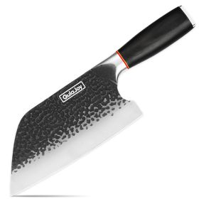 Qulajoy Meat Cleaver Knife - 7.3 Inch High Carbon Stainless Steel Butcher Knife For Meat Cutting Slicing Vegetables- Professional Chopper Knife F (size: Serbian Chef Knife)